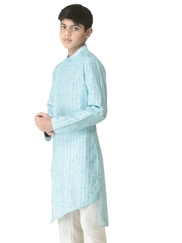 Blue_Cotton_Full_Sleeve_Regular_Printed_Kurta_For_Kids