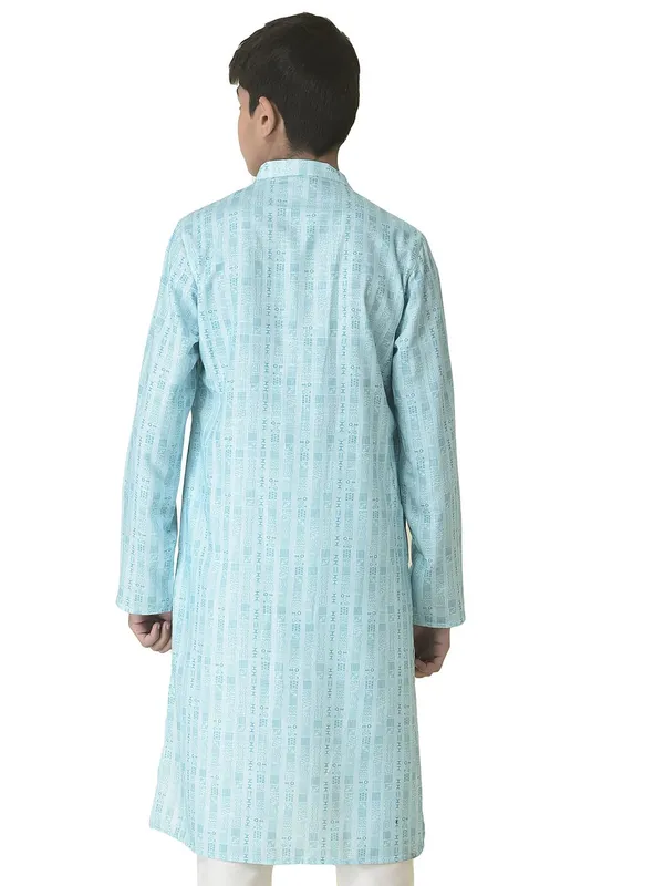 Blue_Cotton_Full_Sleeve_Regular_Printed_Kurta_For_Kids