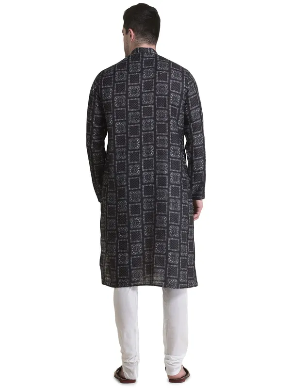 Black_Cotton_Full_Sleeve_Regular_Fit_Printed_Kurta_For_Men