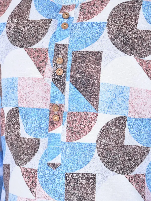 Blue_Cotton_Full_Sleeve_Regular_Fit_Printed_Kurta_Churidar_For_Kids