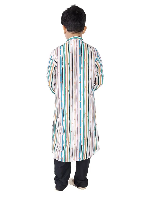 Beige_Cotton_Beige_Full_Sleeve_Regular_Fit_Printed_Kurta_For_Kids