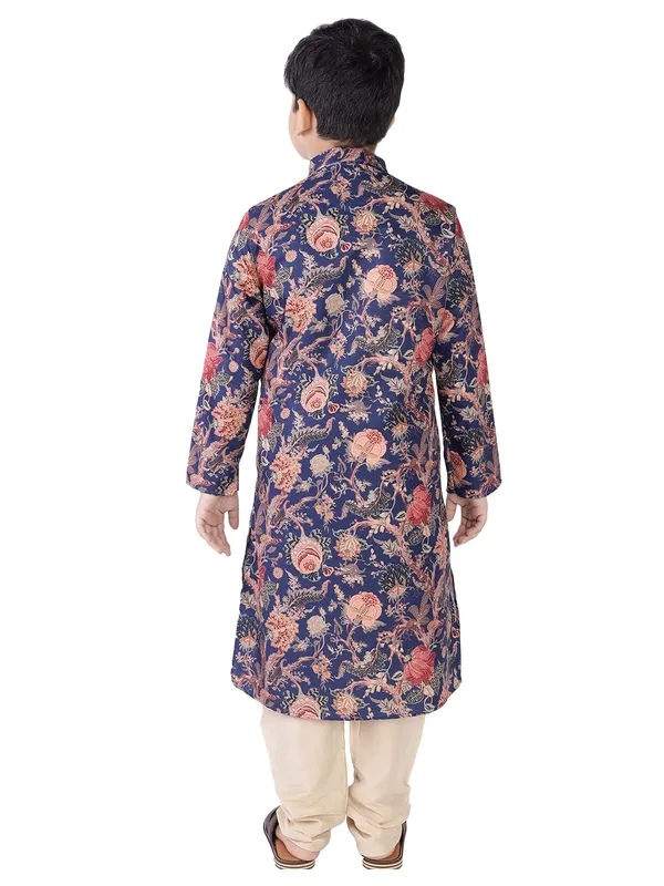 Blue_Cotton_Full_Sleeve_Regular_Fit_Printed_Kurta_For_Kids