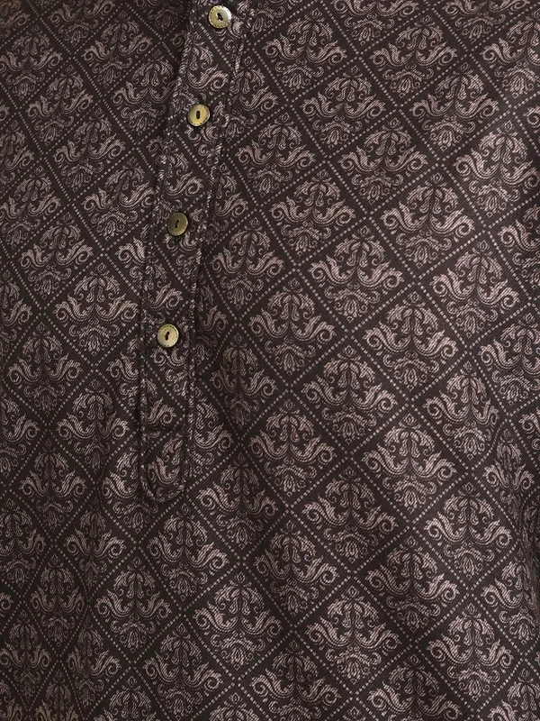 Black_Cotton_Black_Full_Sleeve_Regular_Fit_Printed_Kurta_Set_For_Men