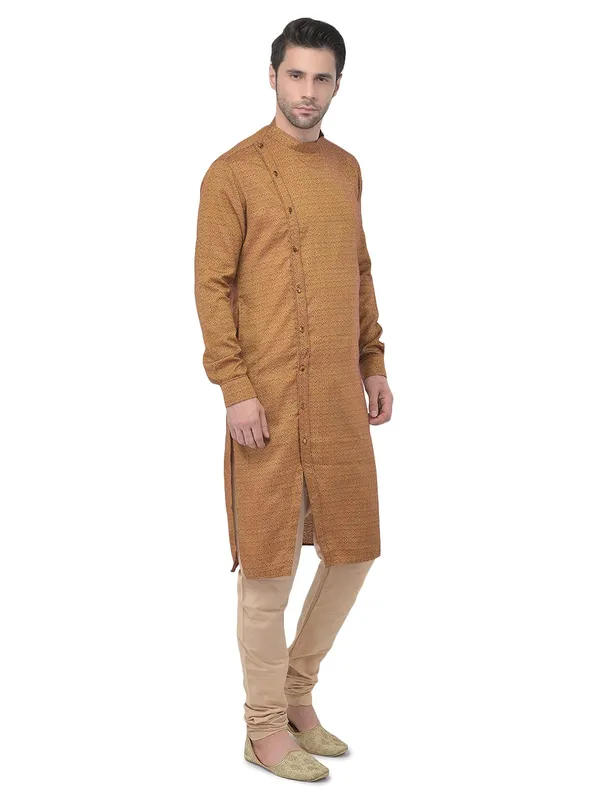 Green_Cotton_Full_Sleeve_Regular_Printed_Kurta_For_Men