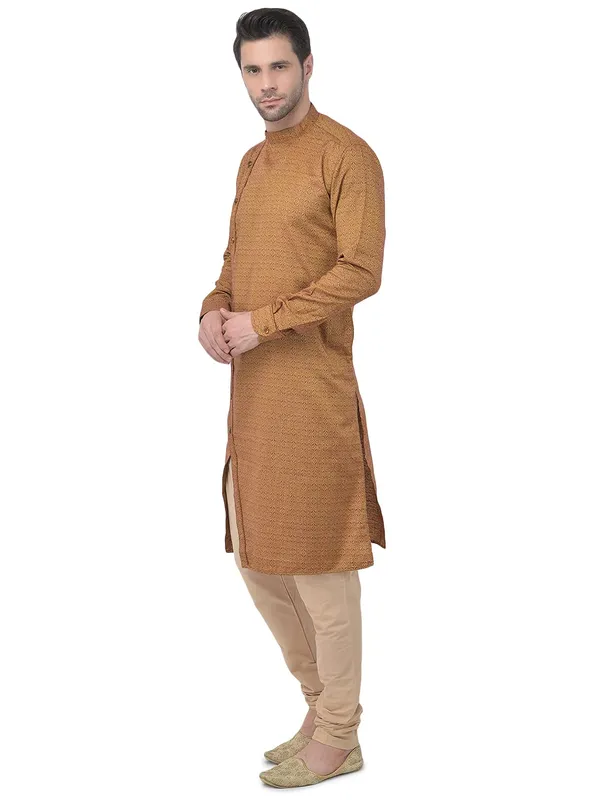 Green_Cotton_Full_Sleeve_Regular_Printed_Kurta_For_Men