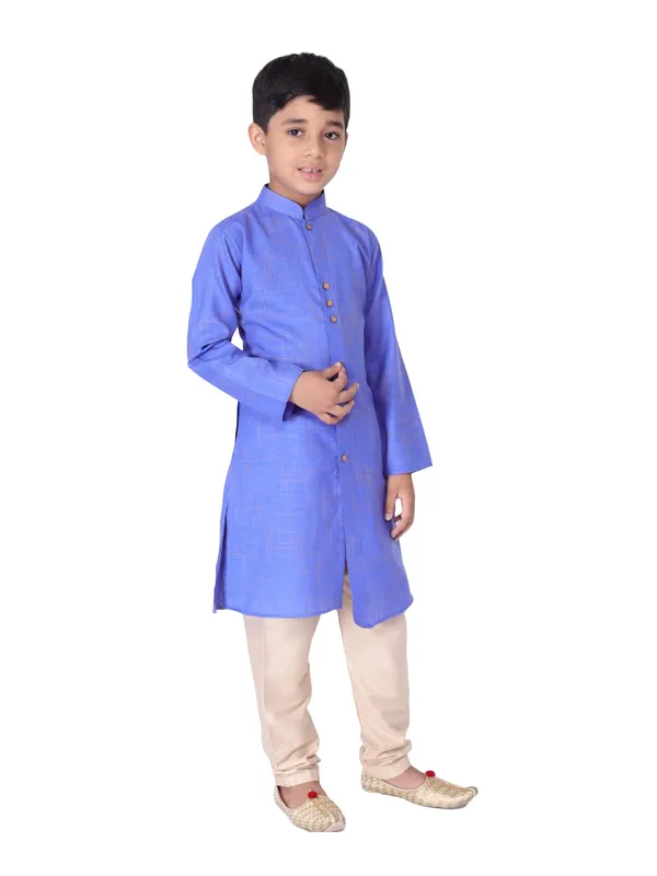 Blue_Cotton_Full_Sleeve_Regular_Fit_Printed_Kurta_Churidar_For_Kids