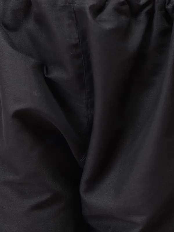 Black_Cotton_Regular_Plain_Churidar_For_Kids