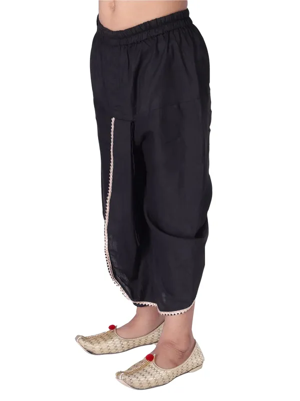 Black_Cotton_Regular_Plain_Dhoti_For_Kids