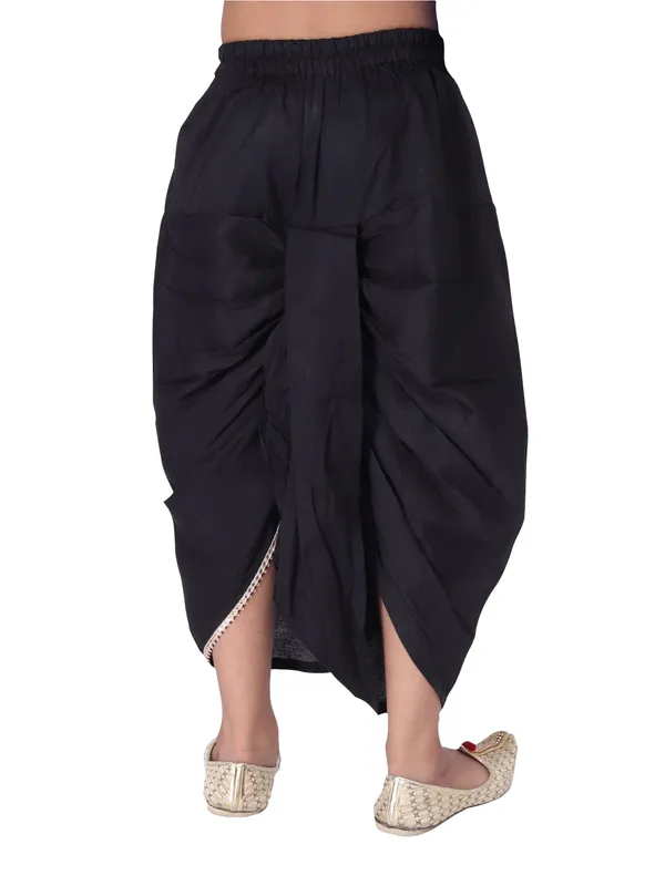 Black_Cotton_Regular_Plain_Dhoti_For_Kids