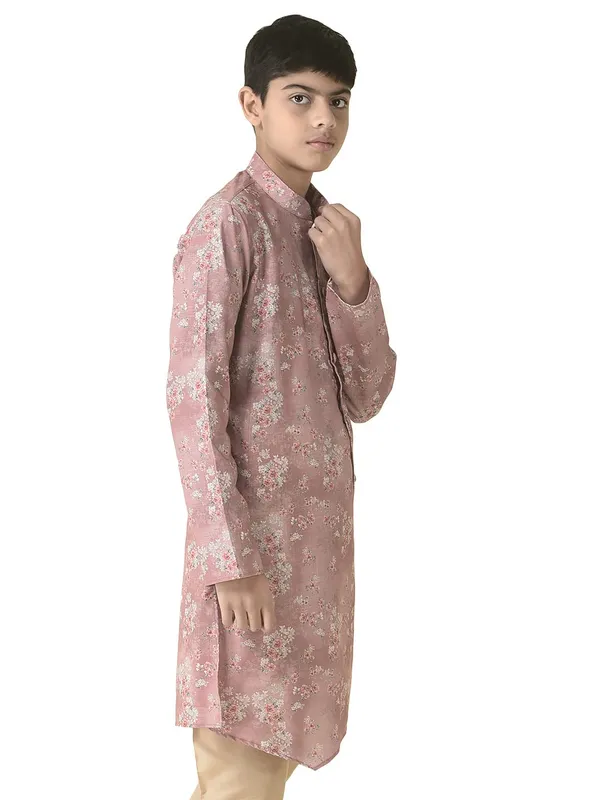 Pink_Cotton_Full_Sleeve_Regular_Printed_Kurta_For_Kids