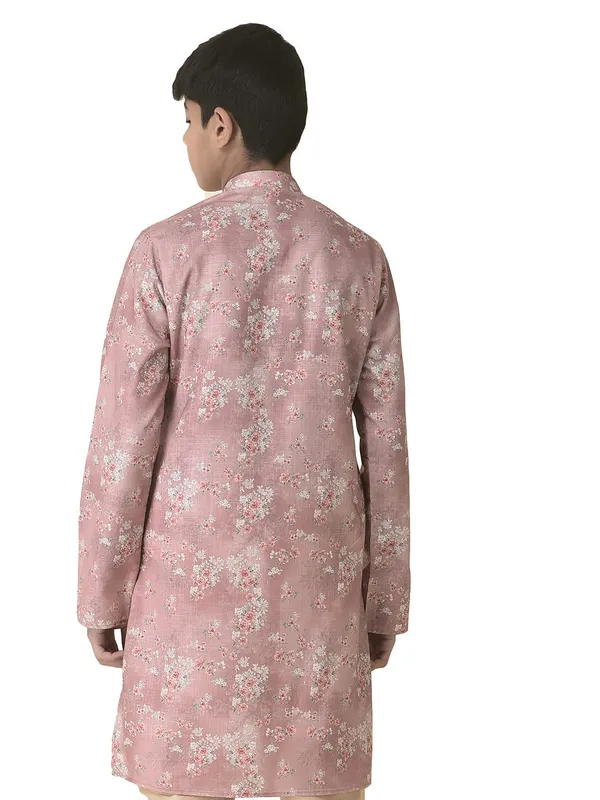 Pink_Cotton_Full_Sleeve_Regular_Printed_Kurta_For_Kids