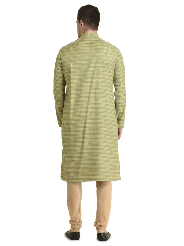 Green_Cotton_Full_Sleeve_Regular_Fit_Printed_Kurta_For_Men