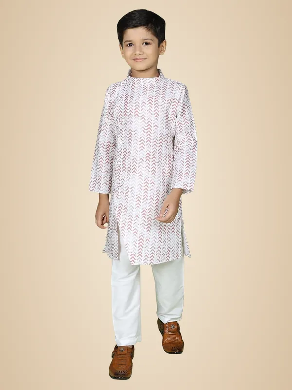 Blue_Cotton_Full_Sleeve_Regular_Fit_Printed_Blue_Kurta_Churidar_Set_For_Boy