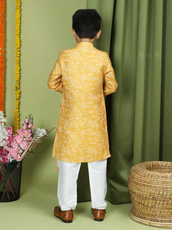 Yellow_Cotton_Full_Sleeve_Regular_Fit_Printed_Yellow_Kurta_For_Boy