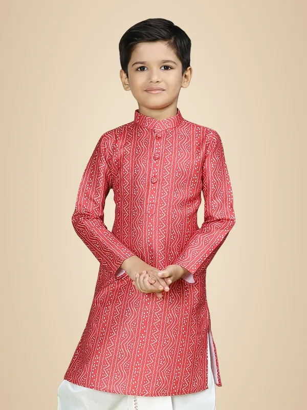 Red_Cotton_Full_Sleeve_Regular_Fit_Printed_Red_Kurta_For_Boy