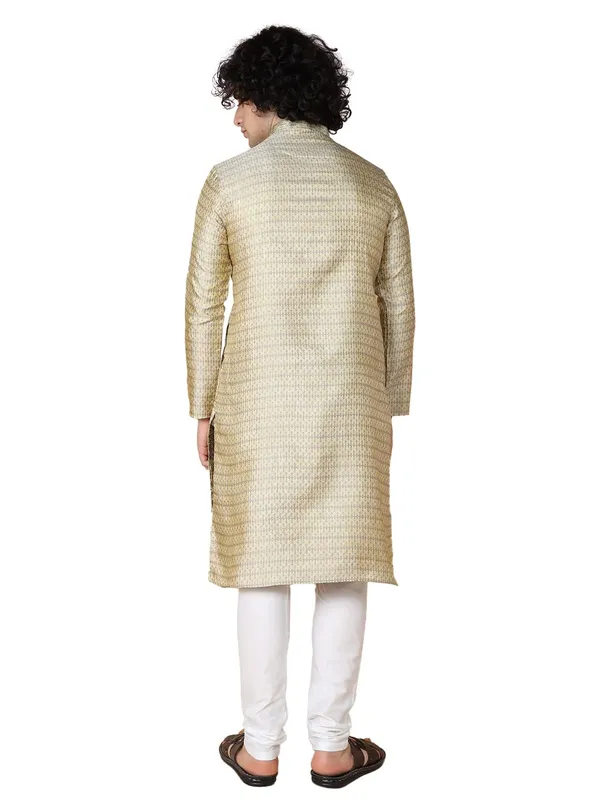 Grey_Jacquard_Full_Sleeve_Regular_Fit_Jacquard_Kurta_For_Men