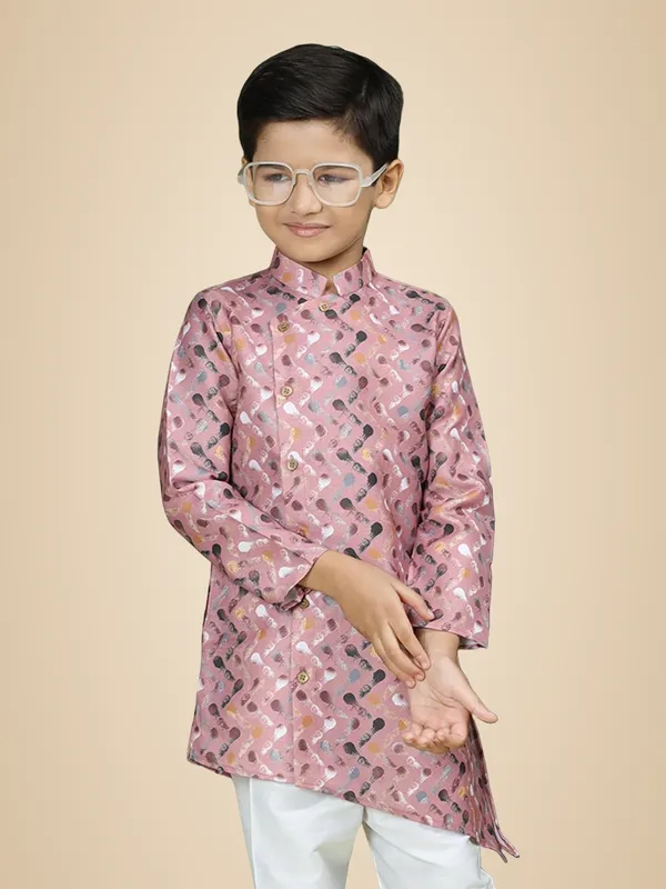 Pink_Cotton_Full_Sleeve_Regular_Fit_Printed_Pink_Kurta_For_Boy