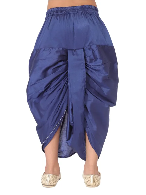 Blue_Cotton_Regular_Plain_Dhoti_For_Kids
