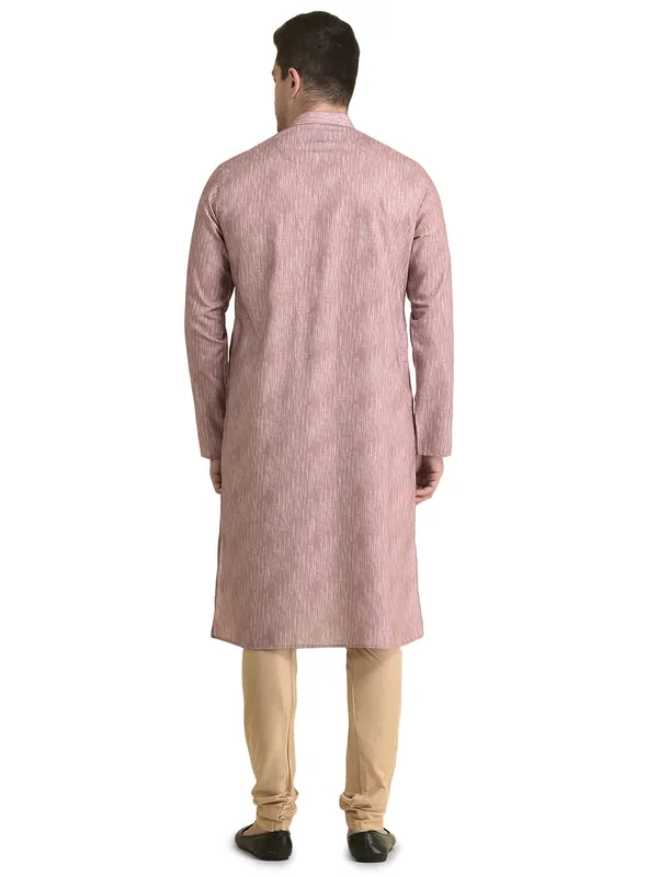 Pink_Cotton_Full_Sleeve_Regular_Fit_Printed_Kurta_For_Men