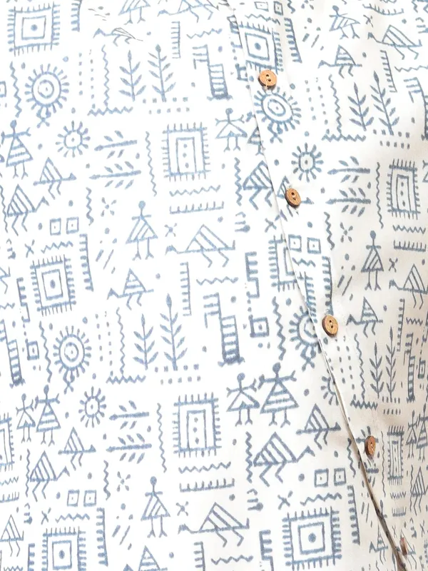 Blue_Cotton_Full_Sleeve_Regular_Fit_Printed_Kurta_Dhoti_Set_For_Kids