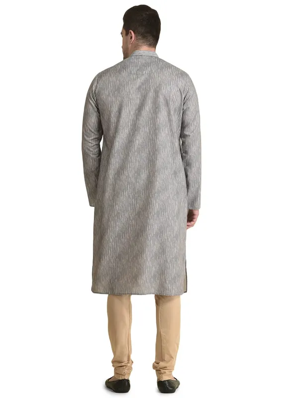 Grey_Cotton_Full_Sleeve_Regular_Fit_Printed_Kurta_For_Men