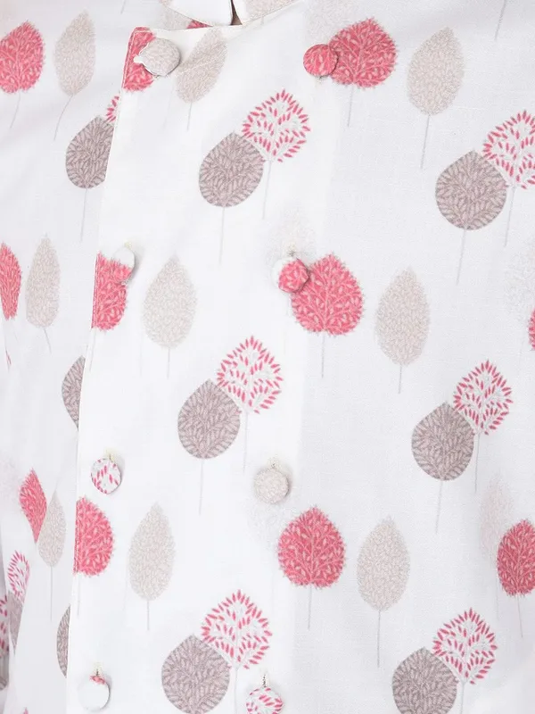 White_Cotton_Cream_Full_Sleeve_Regular_Printed_Kurta_For_Kids