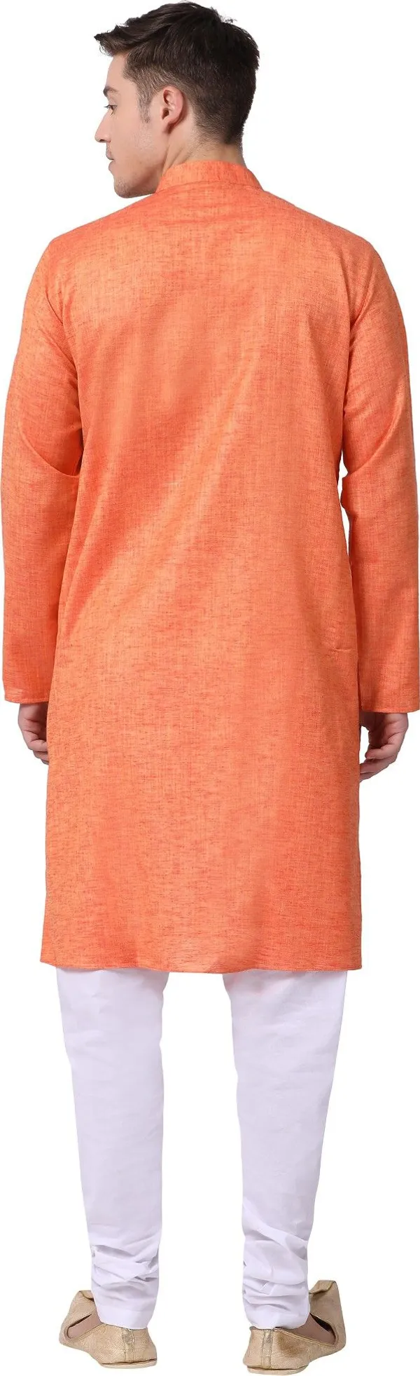 Tabard_Men_Self_Design_Straight_Kurta_(Orange)