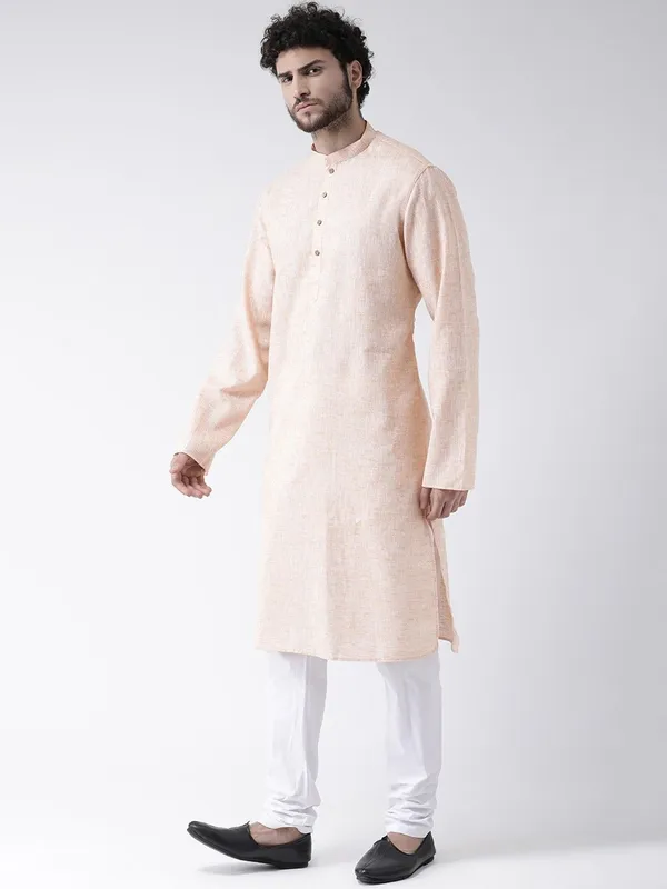 Tabard_Men_Solid_Straight_Kurta_(Orange)