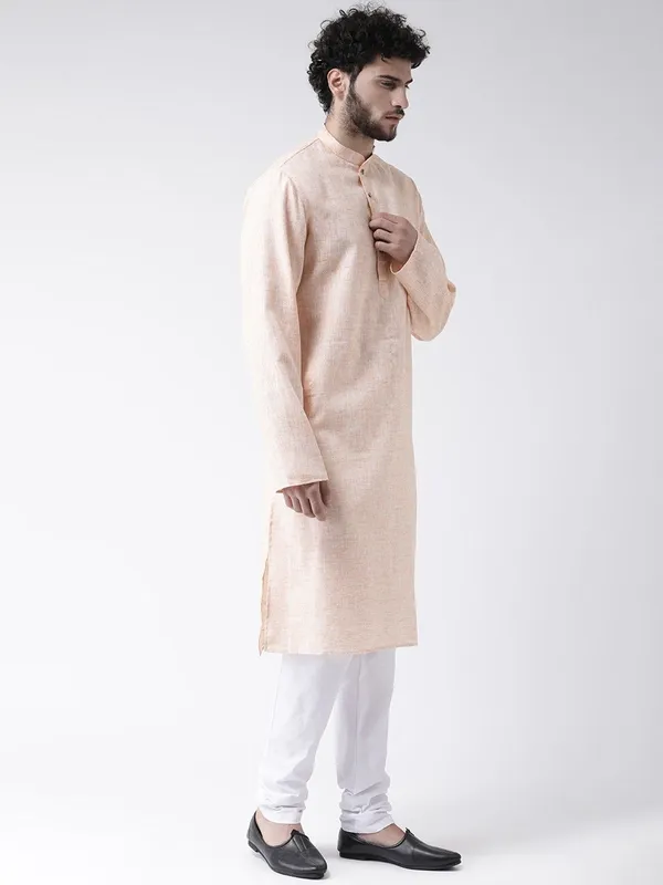 Tabard_Men_Solid_Straight_Kurta_(Orange)