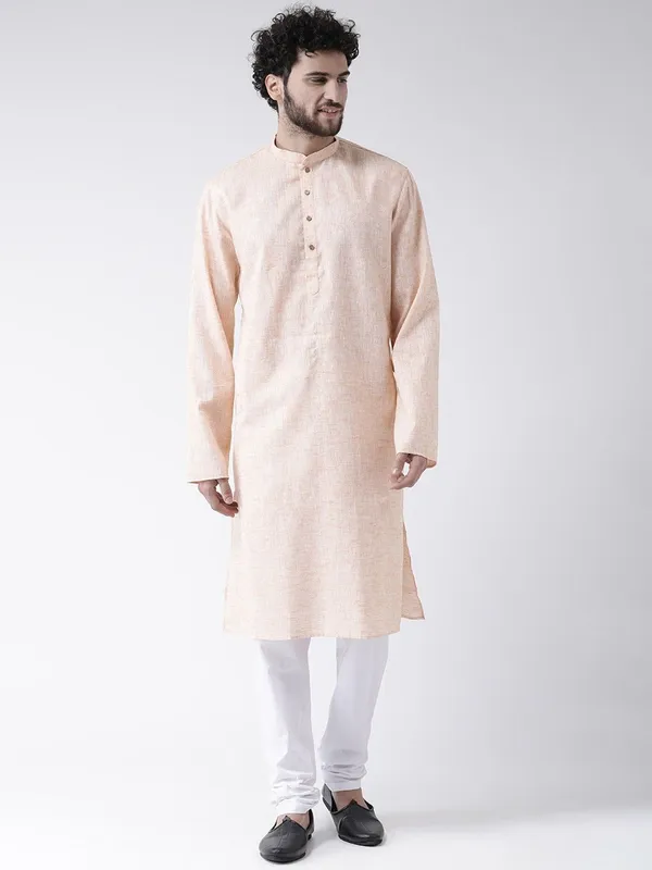 Tabard_Men_Solid_Straight_Kurta_(Orange)