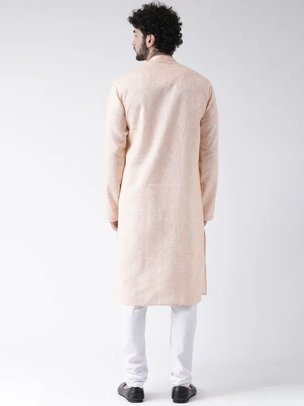 Tabard_Men_Solid_Straight_Kurta_(Orange)