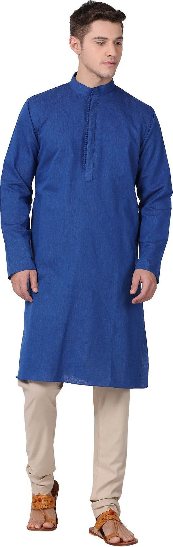 Tabard_Men_Self_Design_Straight_Kurta_(Blue)