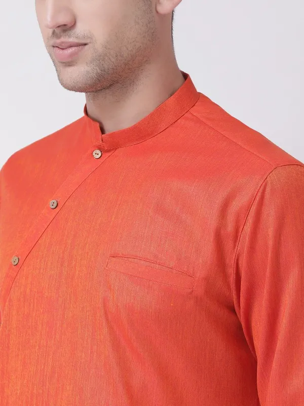 Tabard_Men_Solid_Straight_Kurta_(Orange)