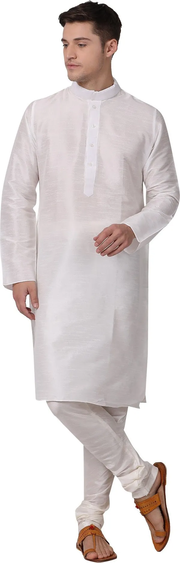 Tabard_Men_Solid_Straight_Kurta_(White)