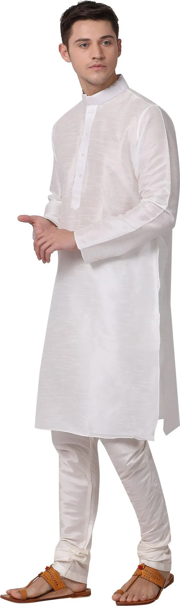 Tabard_Men_Solid_Straight_Kurta_(White)