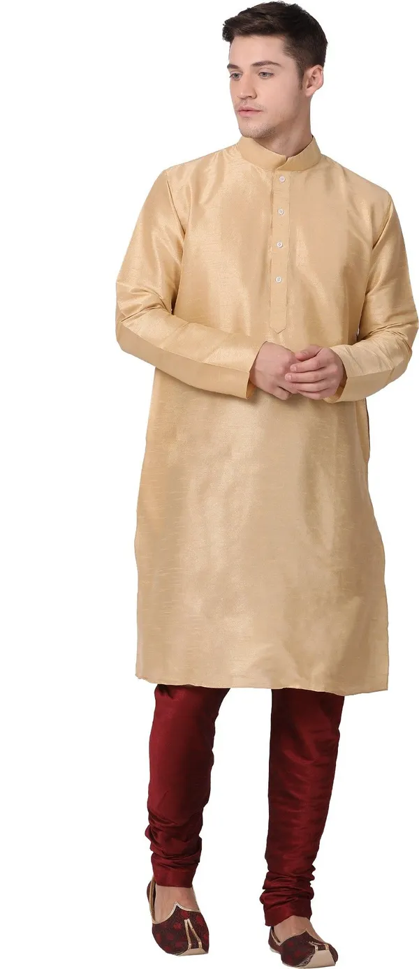 Tabard_Men_Solid_Straight_Kurta_(Beige)