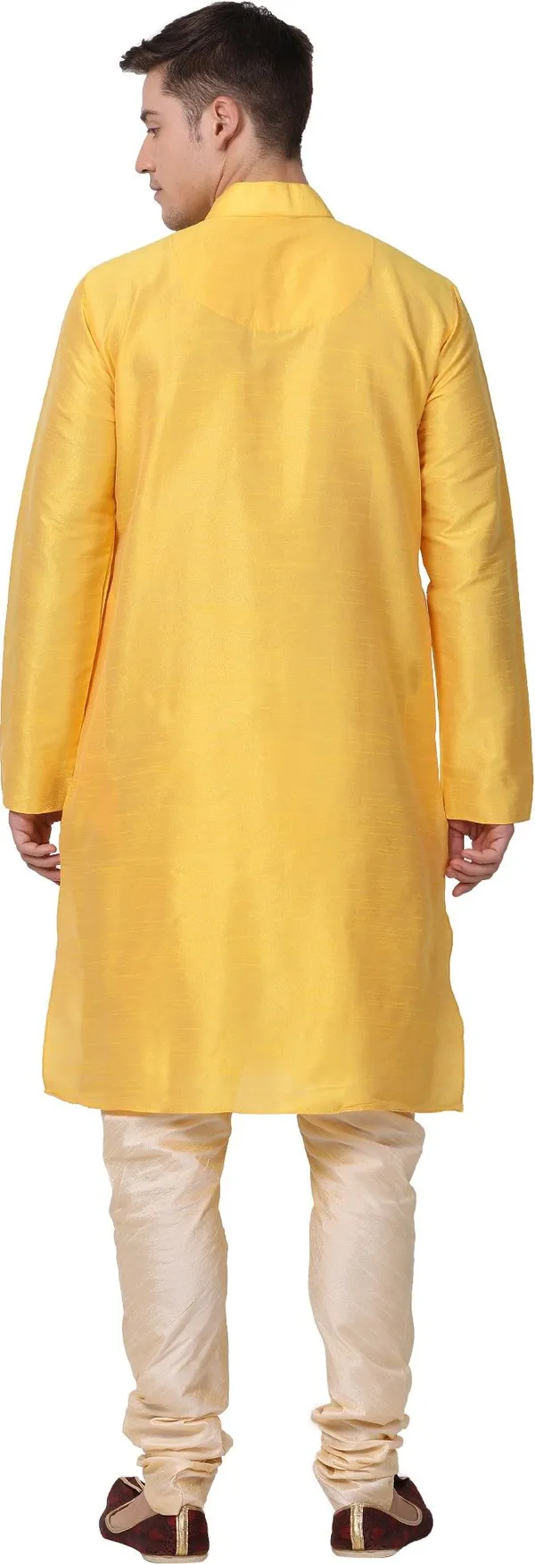 Tabard_Men_Solid_Straight_Kurta_(Yellow)