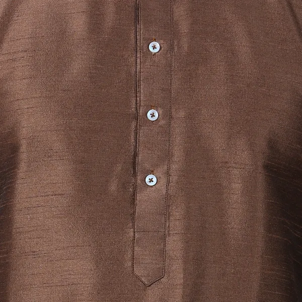 Tabard_Men_Solid_Straight_Kurta_(Brown)
