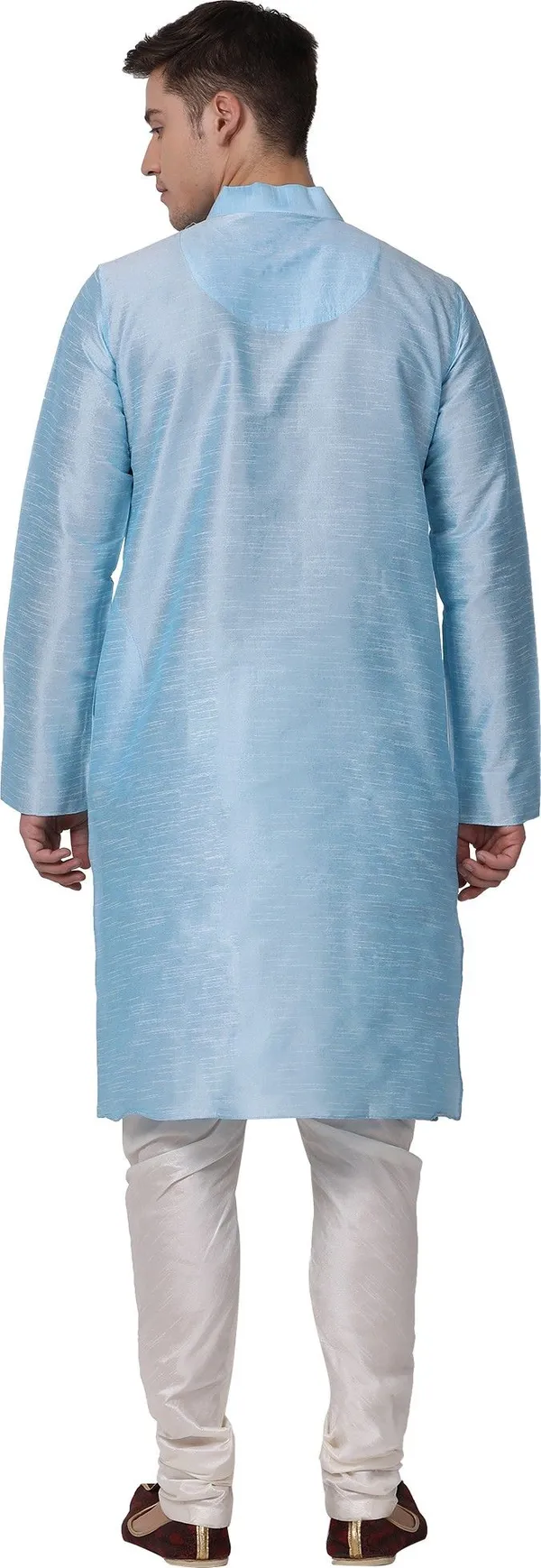 Tabard_Men_Solid_Straight_Kurta_(Blue)