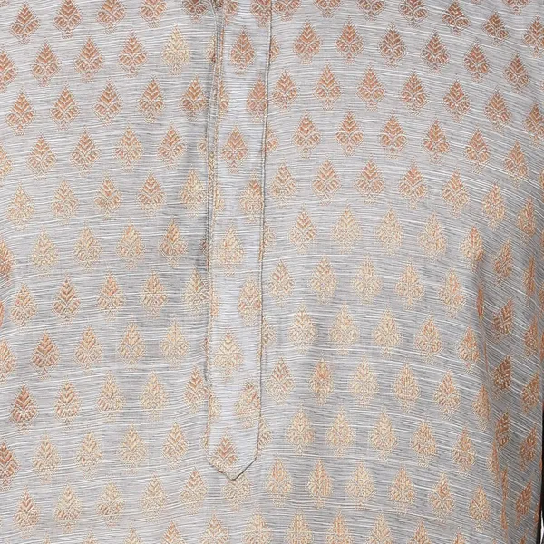 Tabard_Men_Self_Design_Straight_Kurta_(Silver)