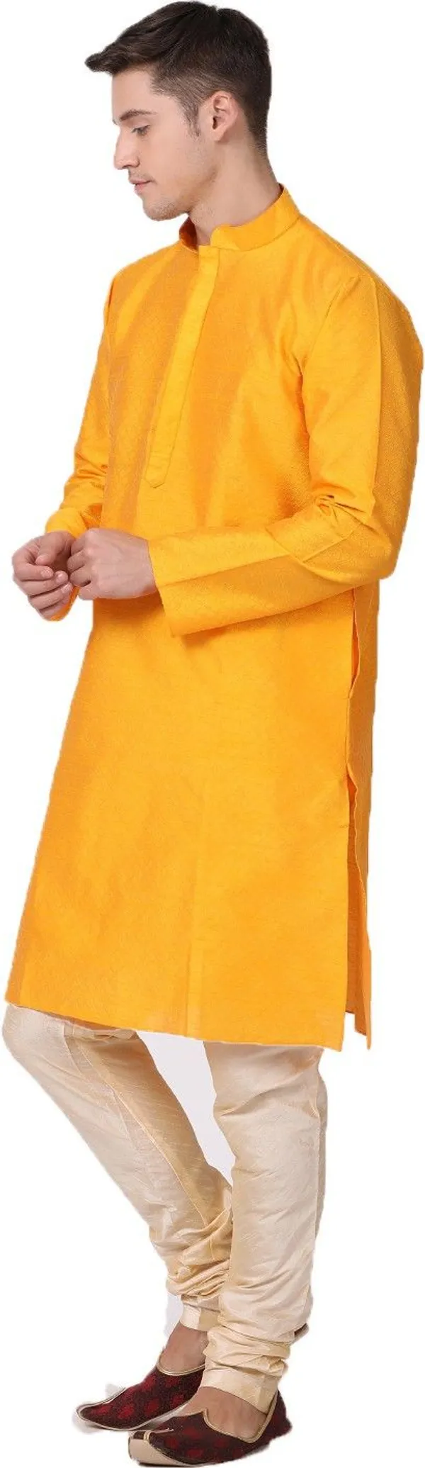 Tabard_Men_Self_Design_Straight_Kurta_(Yellow)