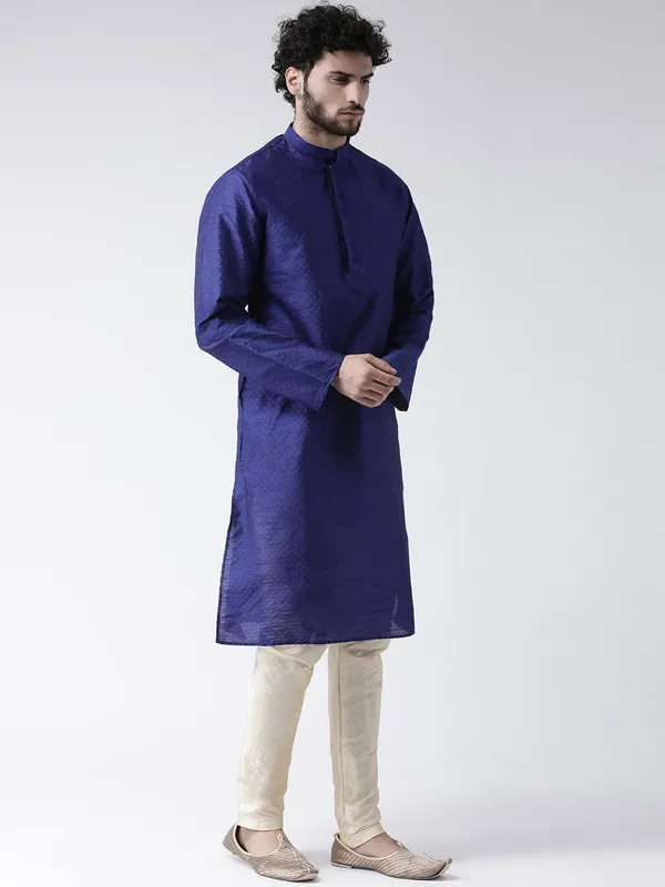 Tabard_Men_Printed_Straight_Kurta_(Blue)