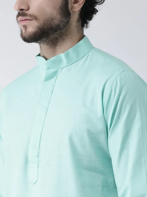 Tabard_Men_Solid_Straight_Kurta_(Green)