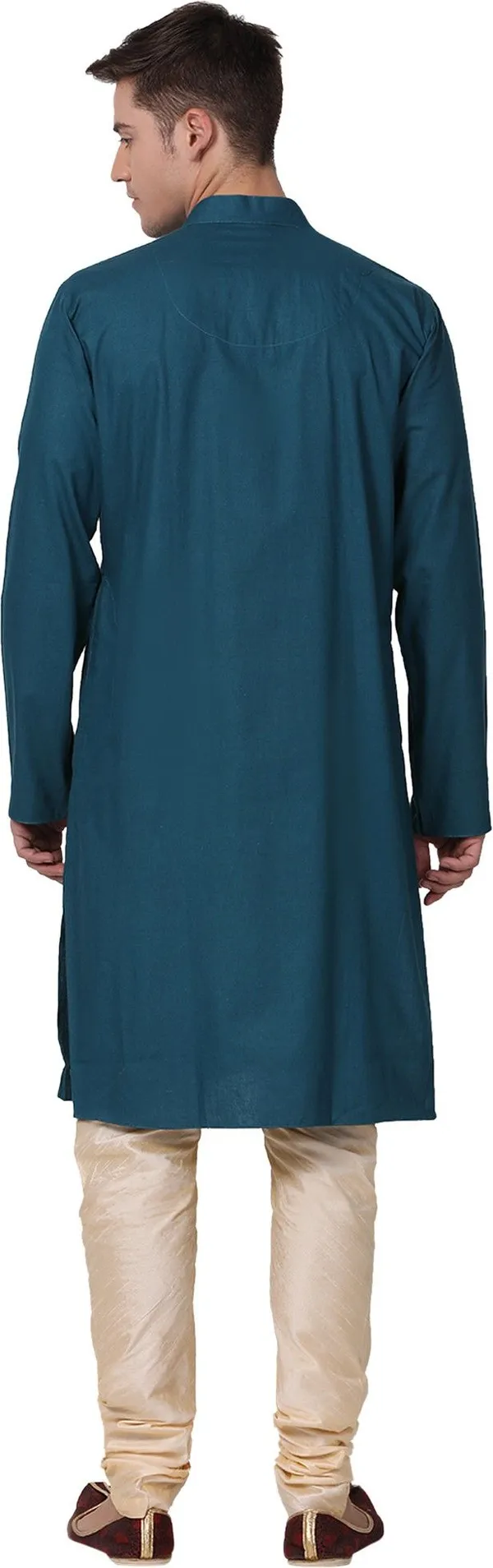 Tabard_Men_Solid_Straight_Kurta_(Green)