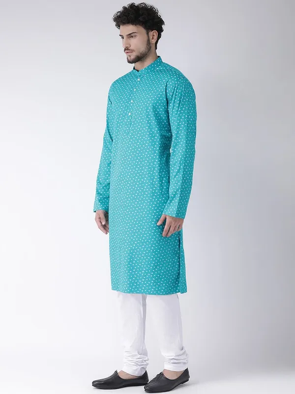Tabard_Men_Printed_Straight_Kurta_(Blue)
