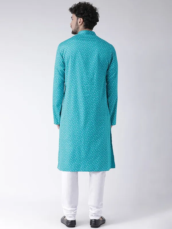 Tabard_Men_Printed_Straight_Kurta_(Blue)
