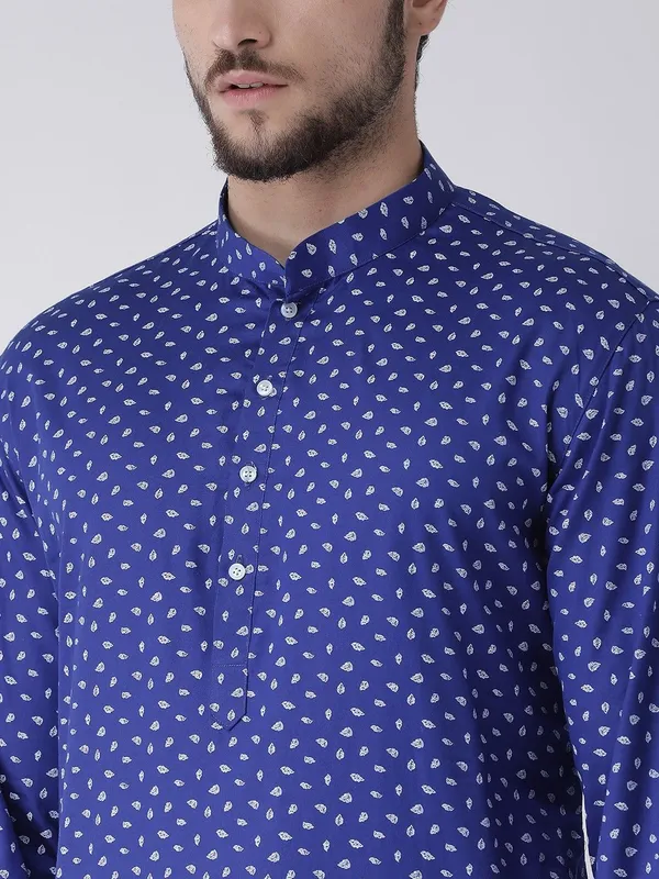Tabard_Men_Printed_Straight_Kurta_(Blue)