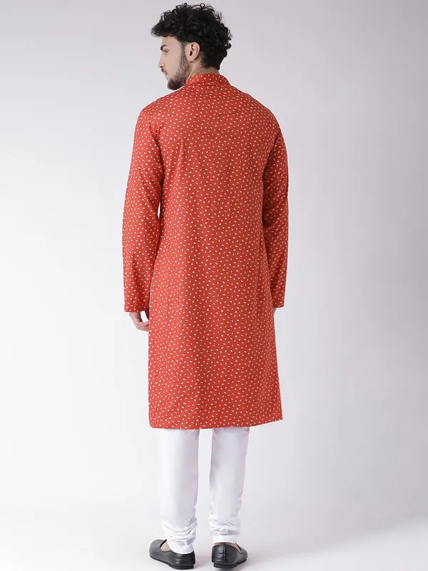 Tabard_Men_Printed_Straight_Kurta_(Red)