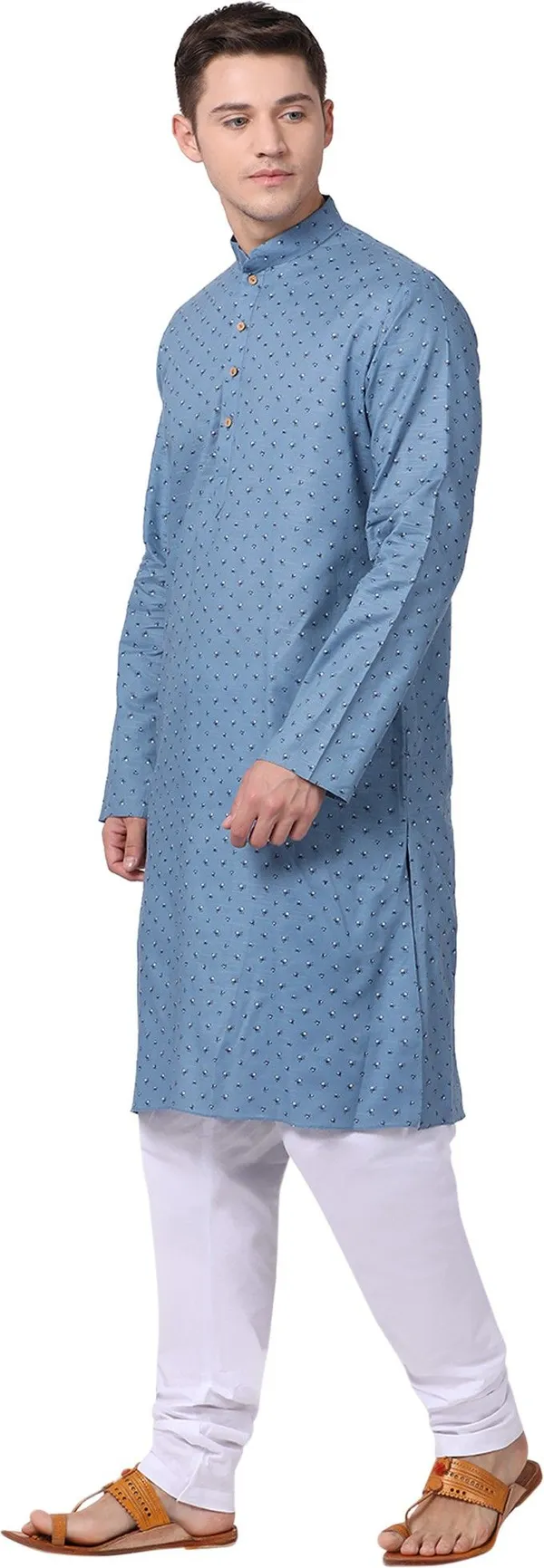 Tabard_Men_Printed_Straight_Kurta_(Grey)