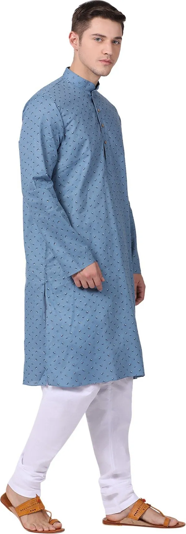 Tabard_Men_Printed_Straight_Kurta_(Grey)